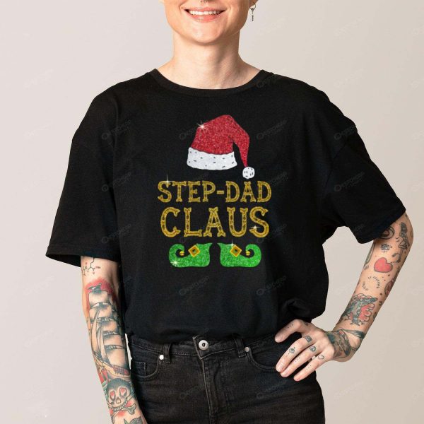 Step-Dad Claus Matching Family Group Christmas Costume T-Shirt
