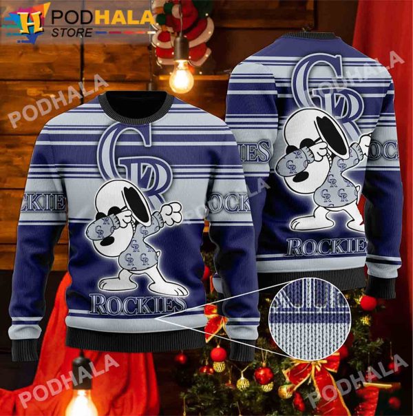 Colorado Rockies MLB Snoopy Lover Ugly Christmas Sweater