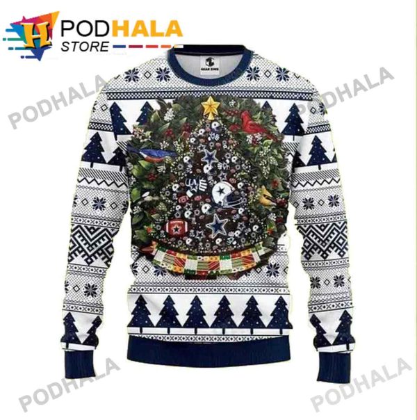 Dallas Cowboys Sweater NFL Christmas Tree Ugly Christmas Sweater