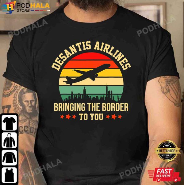 Funny DeSantis Airlines – Border Relocation Services T-Shirt