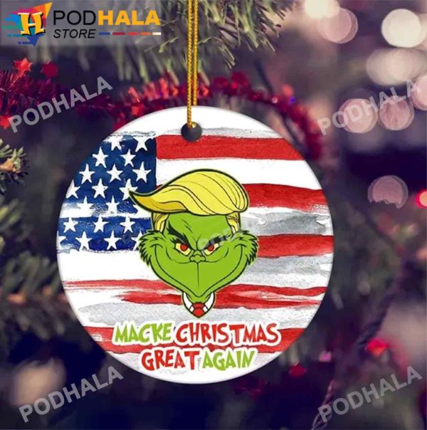 Grinch Christmas Ornaments, Trump Grinch Make Christmas Great Again