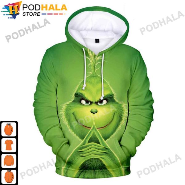 Grinch Christmas Smile Funny 3D Hoodie AOP Grinch Gifts