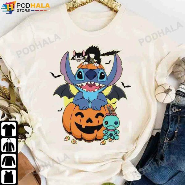 Halloween Pumpkin Stitch Trick Or Treat T-Shirt, Halloween Gifts
