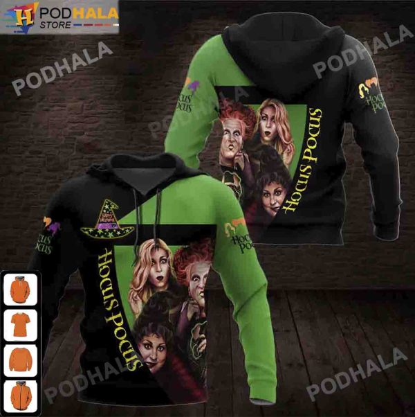 Hocus Pocus Costumes 3D Hoodie All Over Printed Halloween Gifts