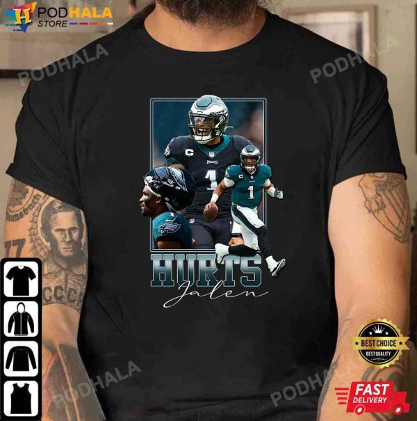 Jalen Hurts Shirt 90s #1quarterback Philadelphia Eagles Football NFL