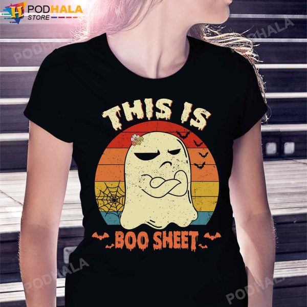 Vintage This Is Boo Ghost Sheet Halloween Costume T-Shirt, Halloween Gifts