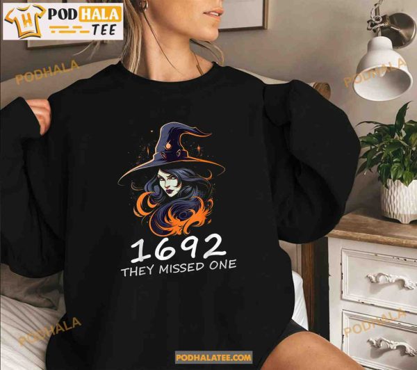 1692 They Missed One Funny Salem Halloween Men Women Shirt
