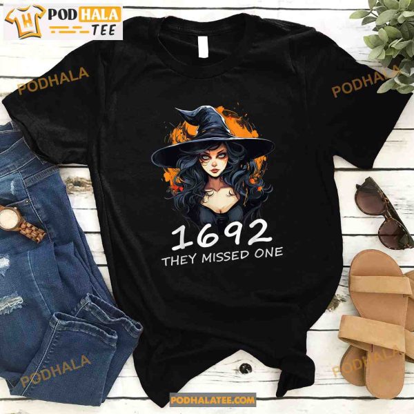 1692 They Missed One Funny Salem Halloween Shirt