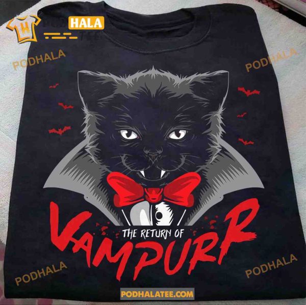 Cat Vampire Cute Halloween Shirt, The Return Of Vampurr Shirt