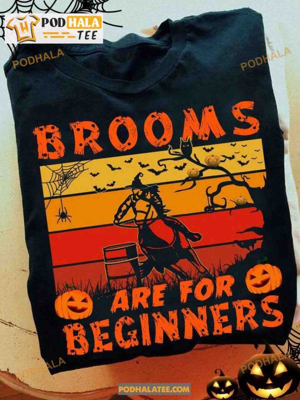 Halloween Barrel Racing Horse Brooms Are For Beginners Shirt