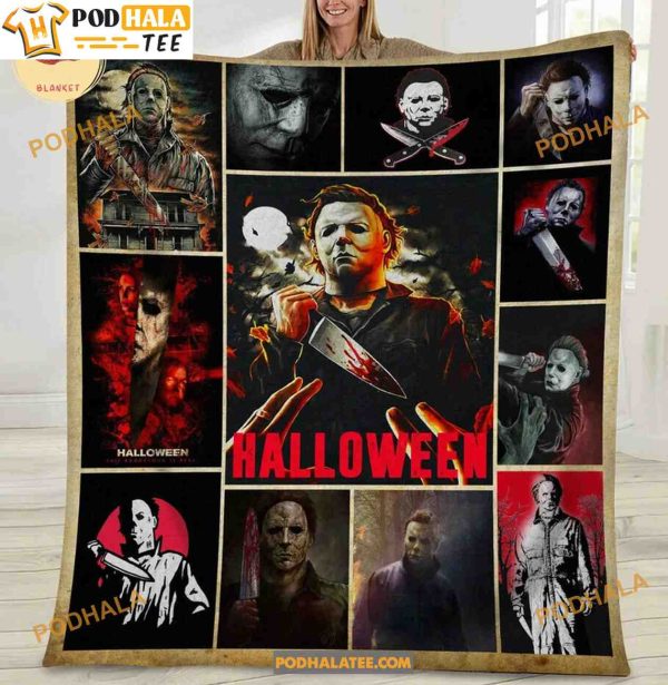 Halloween Scary Movies Michael Myers Fleece Blanket, Michael Myers Quilt