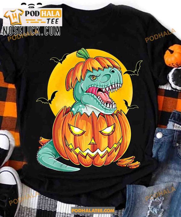 Happy Halloween Dinosaur Halloween Halloween Pumpkin Shirt