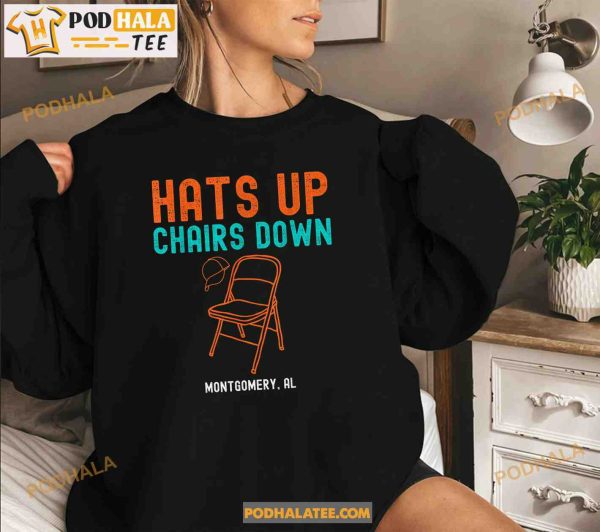 Hats Up Chairs Down Montgomery Alabama Riverfront Boat Brawl T-Shirt