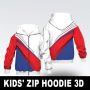 Kids' Zip Hoodie 3D