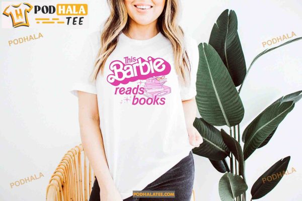 This Barbie Reads Books Shirt, Girls Bookish Reading Shirt for Teacher