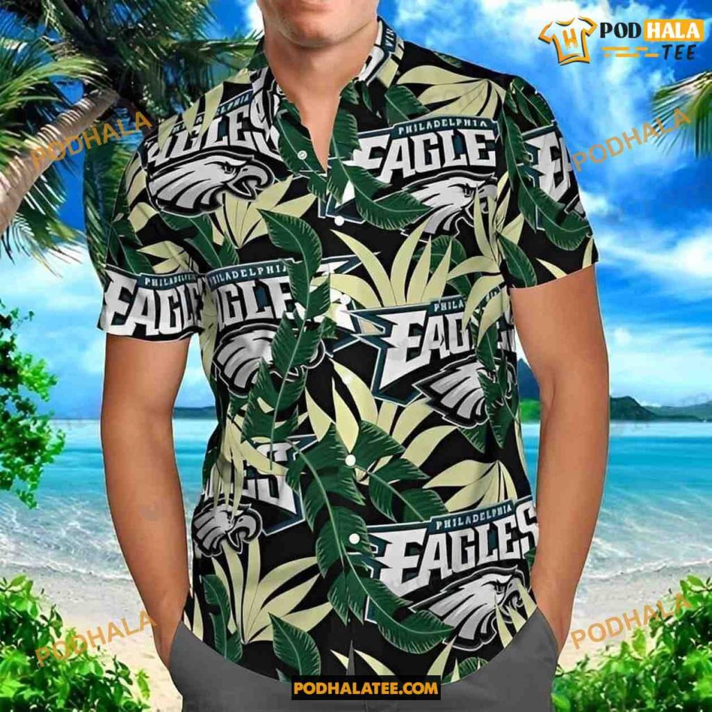 NFL Philadelphia Eagles Hawaiian Shirt, Banana Leaf Beach Lovers Eagles Christmas Gifts