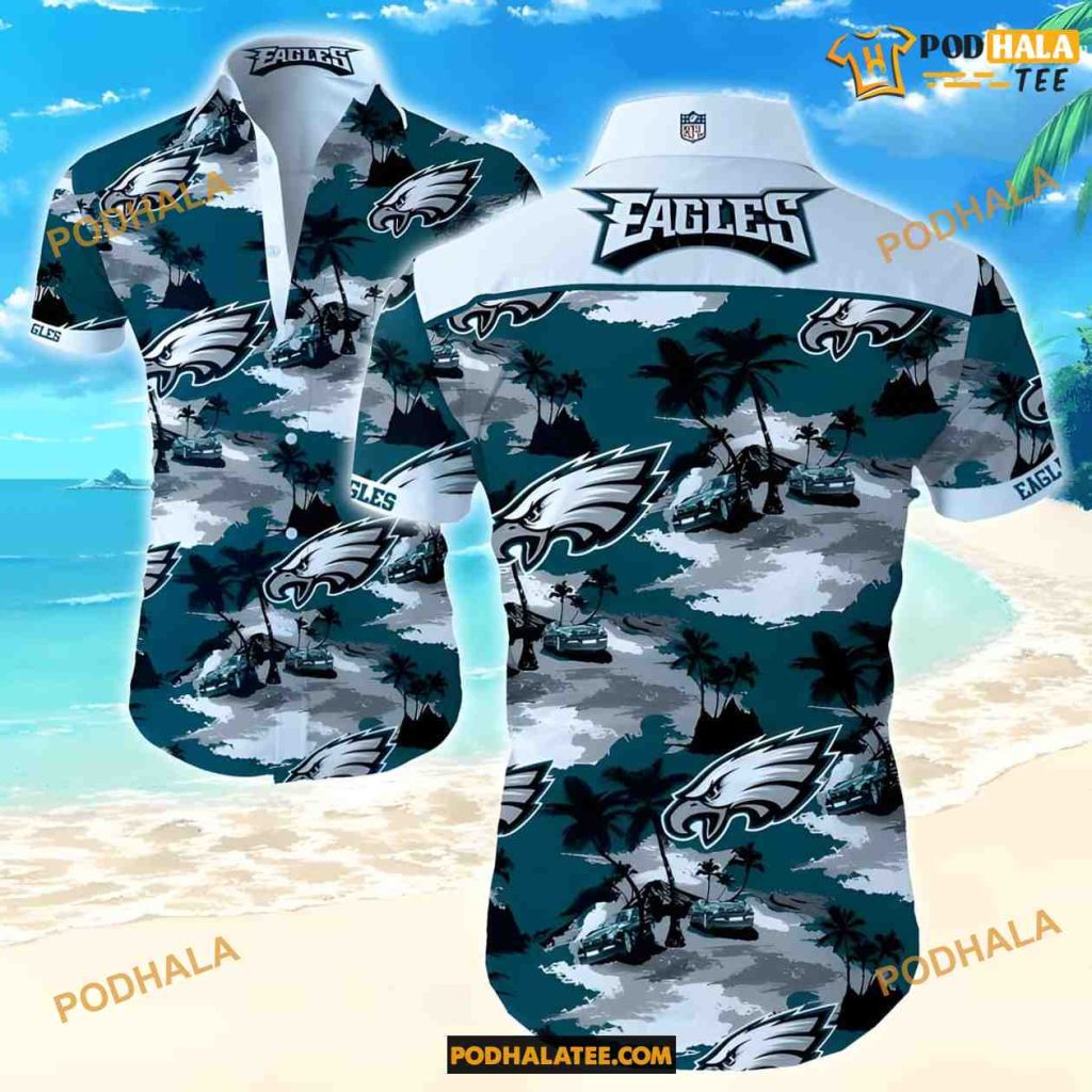 NFL Philadelphia Eagles Hawaiian Shirt, Island Pattern Gifts For Eagles Fans