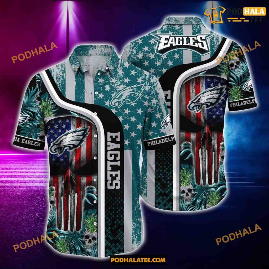 US Flag NFL Philadelphia Eagles Hawaiian Shirt