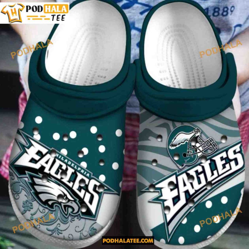 Philadelphia Eagles Crocs NFL Football Clog Shoes