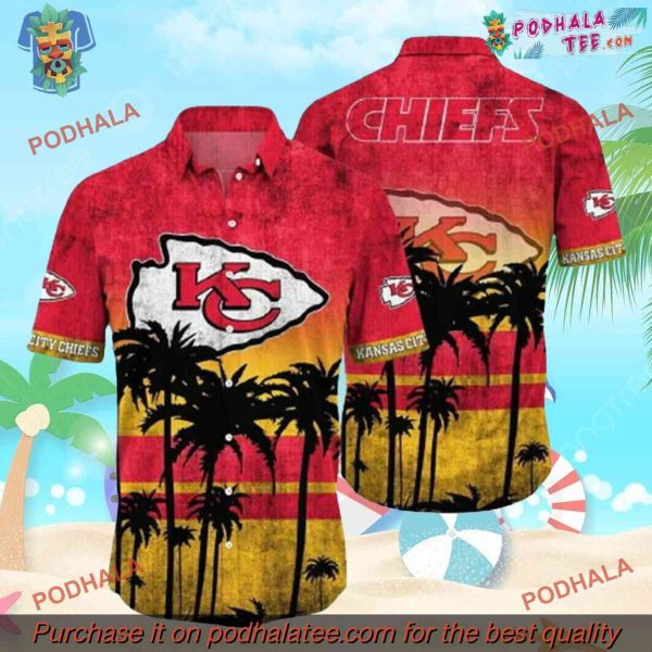 Beach Vacation Gift Chiefs Hawaiian Shirt, KC Chiefs Apparel