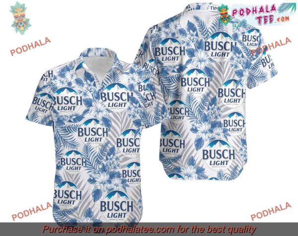 Busch Light Beer Unisex Hawaiian Shirt, Busch Latte Beer Button Up Shirt