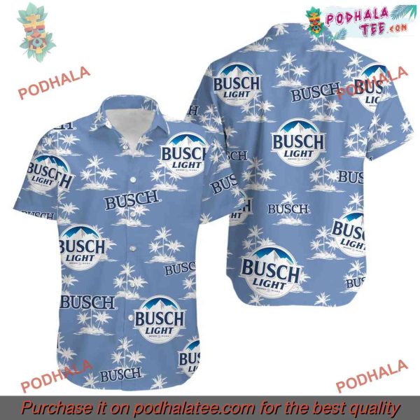Busch Light Coconut Island Beer Lover’s Hawaiian Shirt