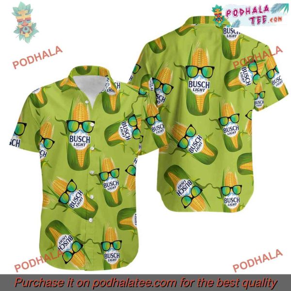 Classic Busch Light Beer Hawaiian Shirt, Unisex Summer Apparel
