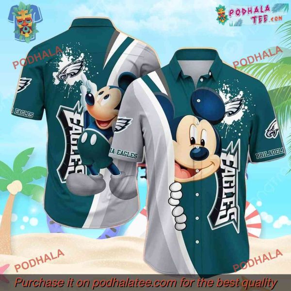 Cool Mickey Disney NFL Philadelphia Eagles Hawaiian, Essential Fan Shirt