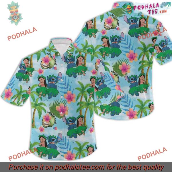 Disney Aloha Shirt Stitch Family, Summer Trip, Beach Hawaiian Shirt