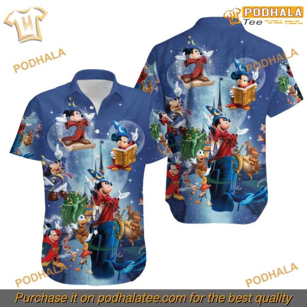 Disney Fantasia Sorcerer Mickey Hawaiian Shirt, Enchanted Apparel