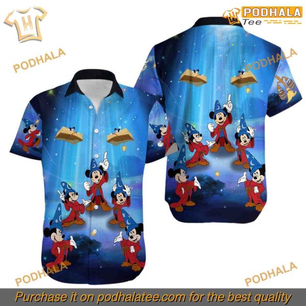 Disney Fantasia Sorcerer Mickey Hawaiian Shirt, Magical Disney Wear