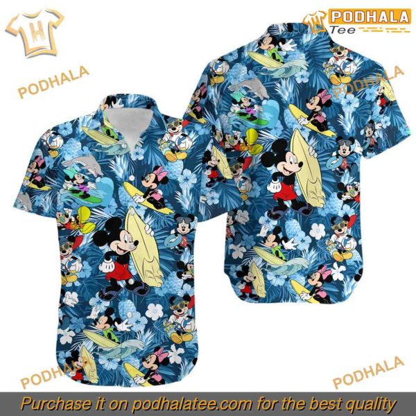 Disney Hawaiian Shirt Disney Mickey Mouse, Classic Character Style