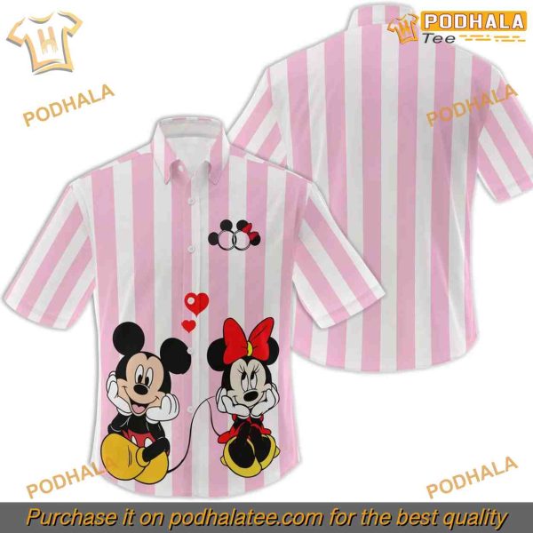 Disney Mickey & Minnie Mouse Couple Hawaiian Shirt, Gifts for Disney Lovers