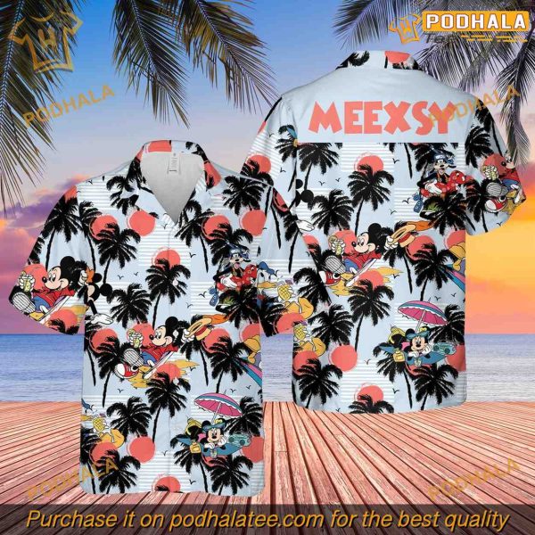 Disney Mickey Mouse Hawaiian Shirt, Summer Button Up, Family Beach Design
