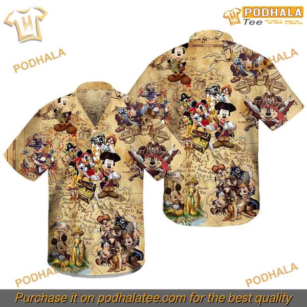 Disney Pirate Mickey Hawaiian Cruise Shirt, Disney Gift Ideas