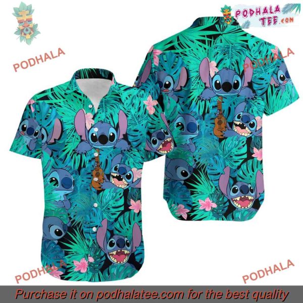 Disney Stitch Hawaiian Shirt, Cute Aloha Shirt, Tropical Flair