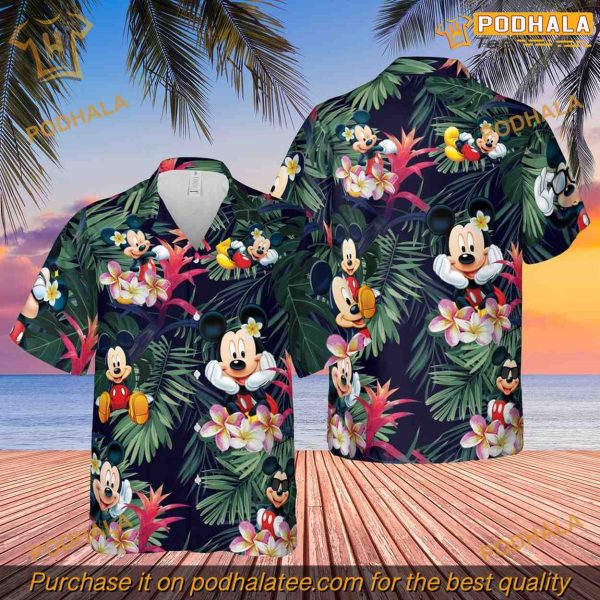 Disney Summer Mickey Hawaiian Aloha Shirt, Unique Disney Gifts for Adults