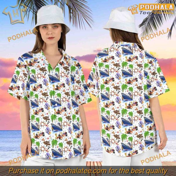 Disneyland Cruise Mickey Minnie Hawaiian Shirt, Disney Related Gifts