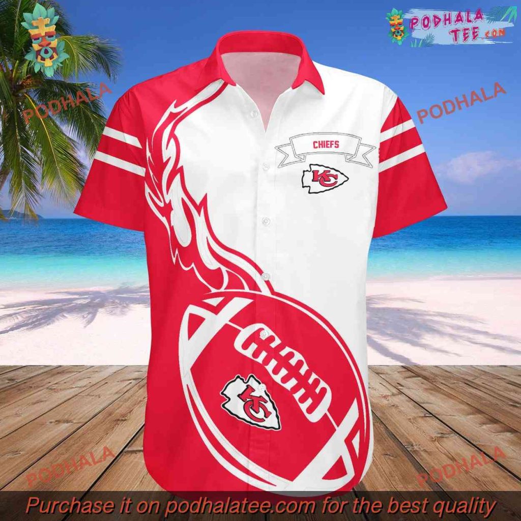 Flame Ball Style Chiefs Hawaii Shirt, NFL Gear KC Chiefs Gifts