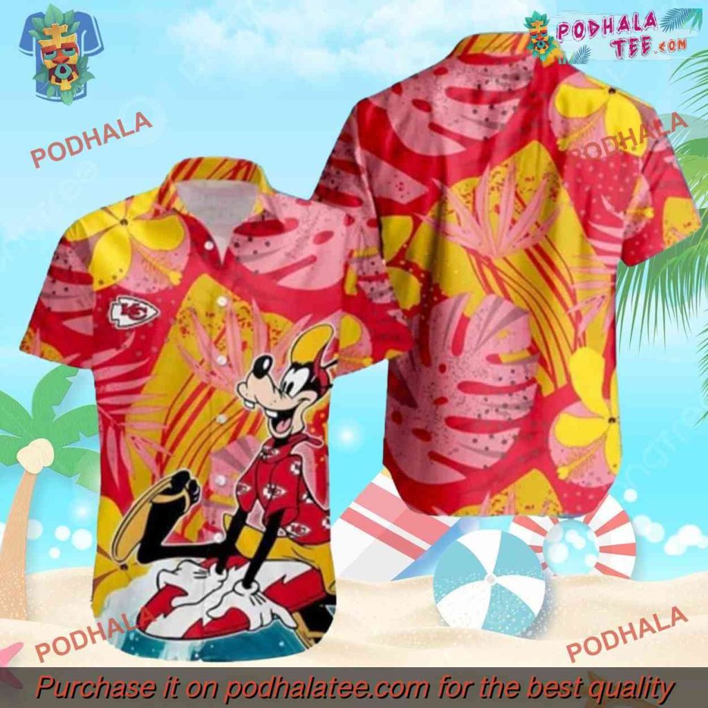 Goofy Disney Theme Chiefs Hawaiian Shirt, Best Beach Gift