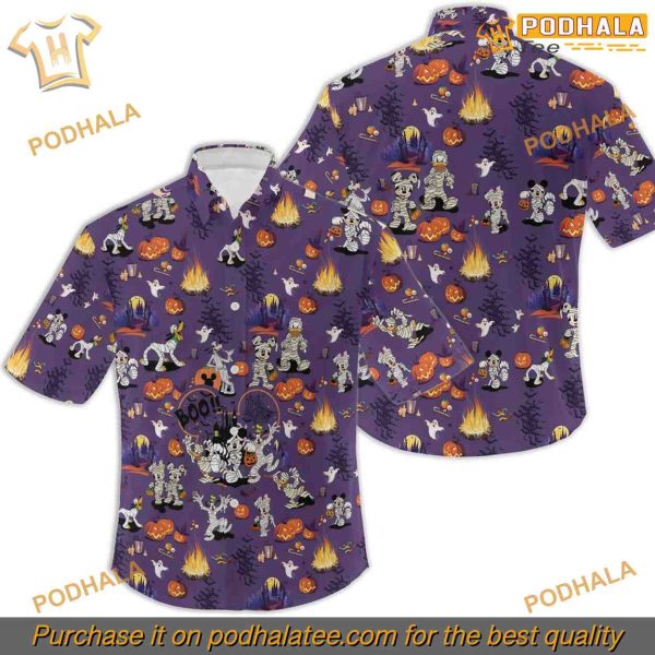 Halloween Disney Hawaiian Shirt, Mickey and Friends, Spooky Season Style