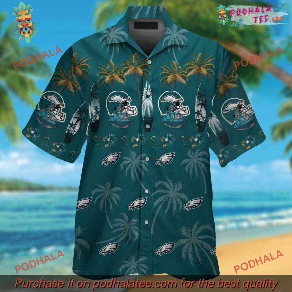 Hawaiian Style Philadelphia Eagles Shirt, Great Football Fan Gift