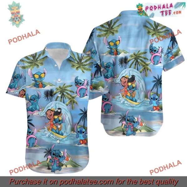 Lilo Stitch Disney Hawaiian Shirt, Tropical Island, Summer Shirt