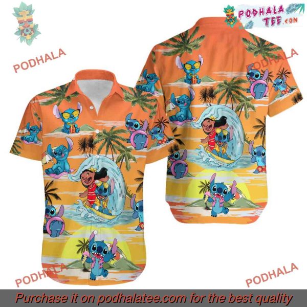 Lilo Stitch Summer Aloha Shirt, Disney Hawaiian Shirt, Island Fashion