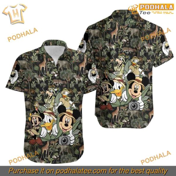 Men’s Mickey Hawaiian Shirt, Disney Gift Ideas, Donald and Friends