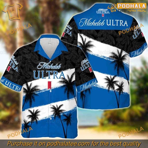 Michelob Ultra Hawaiian Shirt Coconut, Tree Beach Gift for Beer Drinkers