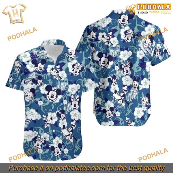 Mickey Floral Aloha Beachwear Disney Vacation Hawaiian Shirt