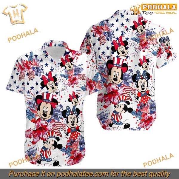Mickey Mouse Hawaiian Shirt Disney Hibiscus, Gifts For Disney Lovers