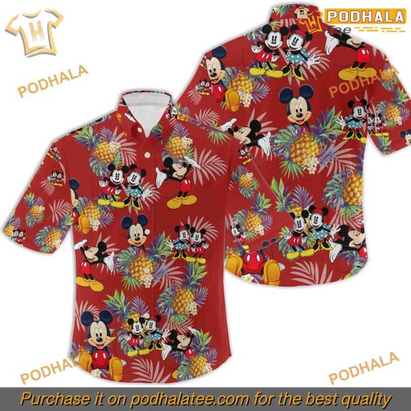 Mickey Mouse Hawaiian Shirt, Men’s Disney Hawaiian Apparel, Summer Fashion