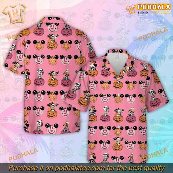 Mickey Pumpkin Spooky Season Disney Hawaiian Shirt , Unique Halloween Gifts